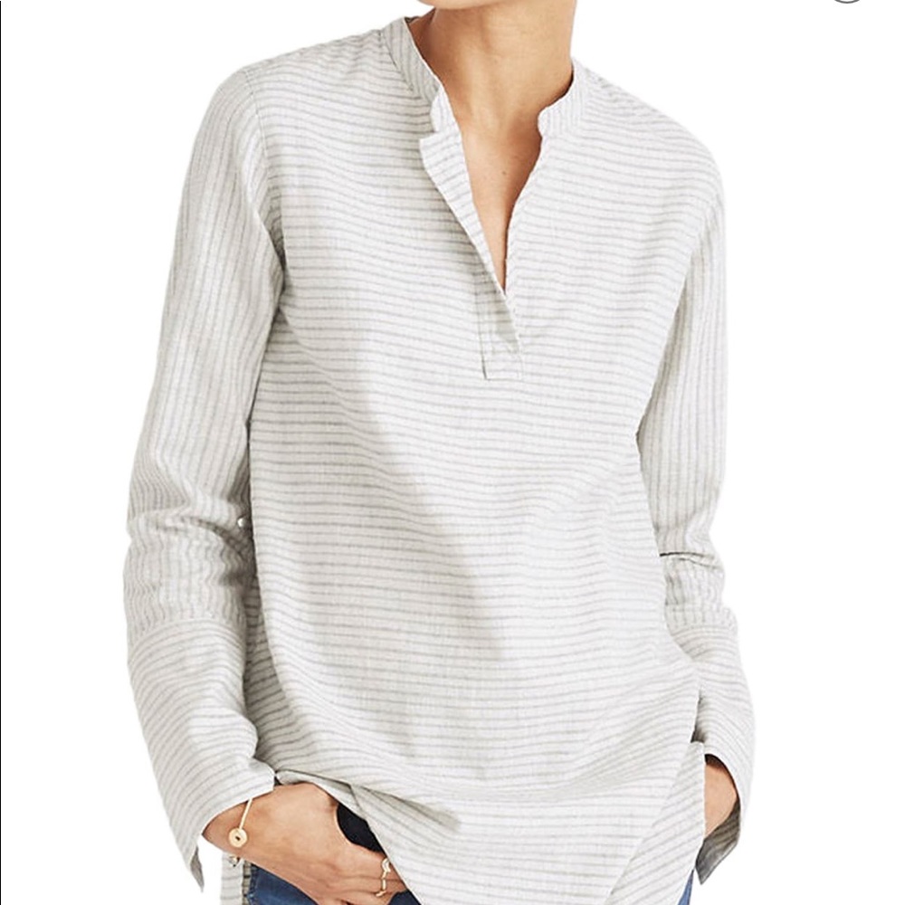 Madewell split Cuff Tunic Shirt